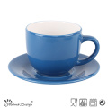 Shinning Glazing Simple Cup and Saucer
